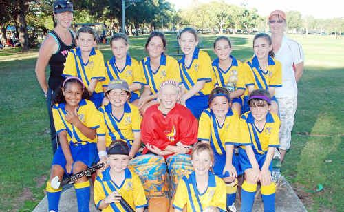 Members of the Gympie girls under-11 representative hockey side are all smiles after taking out Division 2 of the Southern Cross Hockey Carnival. Last year, the side won Division 3. Members of the Gympie girls under-11 representative hockey side are all smiles after taking out Division 2 of the Southern Cross Hockey Carnival. Last year, the side won Division 3.